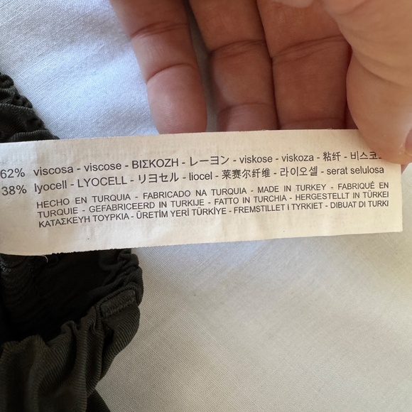 Zara Woman Lightweight Viscose X-Large Capris Army Green Comfort Waist Festival - Picture 8 of 14